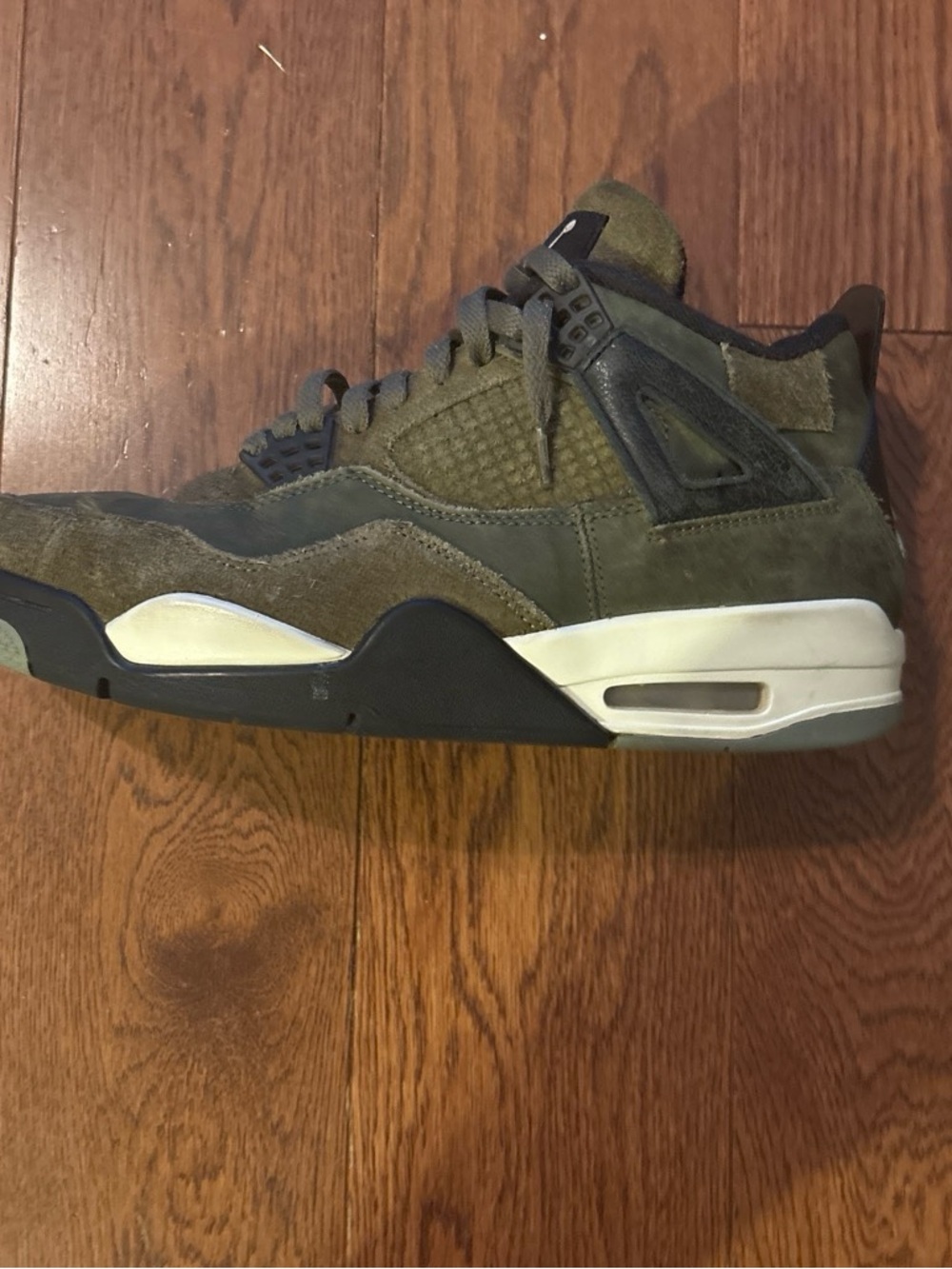 Jordan Men's Olive Green Suede Retro Sneaker